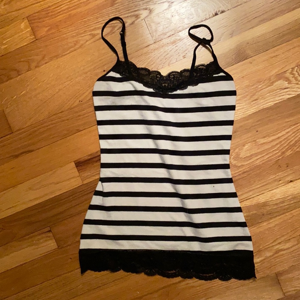 Black and white stripe Express camisole